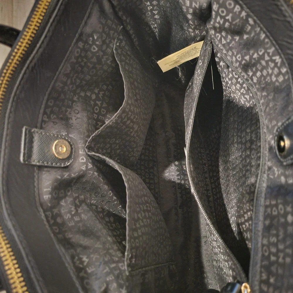 KATE SPADE NEW YORK WILSON ROAD ALYSE BLACK NYLON SATCHEL BAG